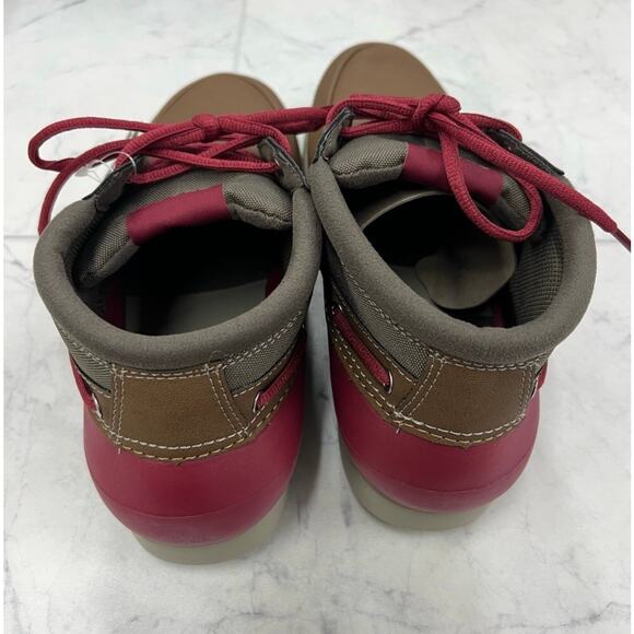 CROCS Beach Line Boat Chukka in Hazelnut / Brick Red Size 10 - Picture 4 of 7